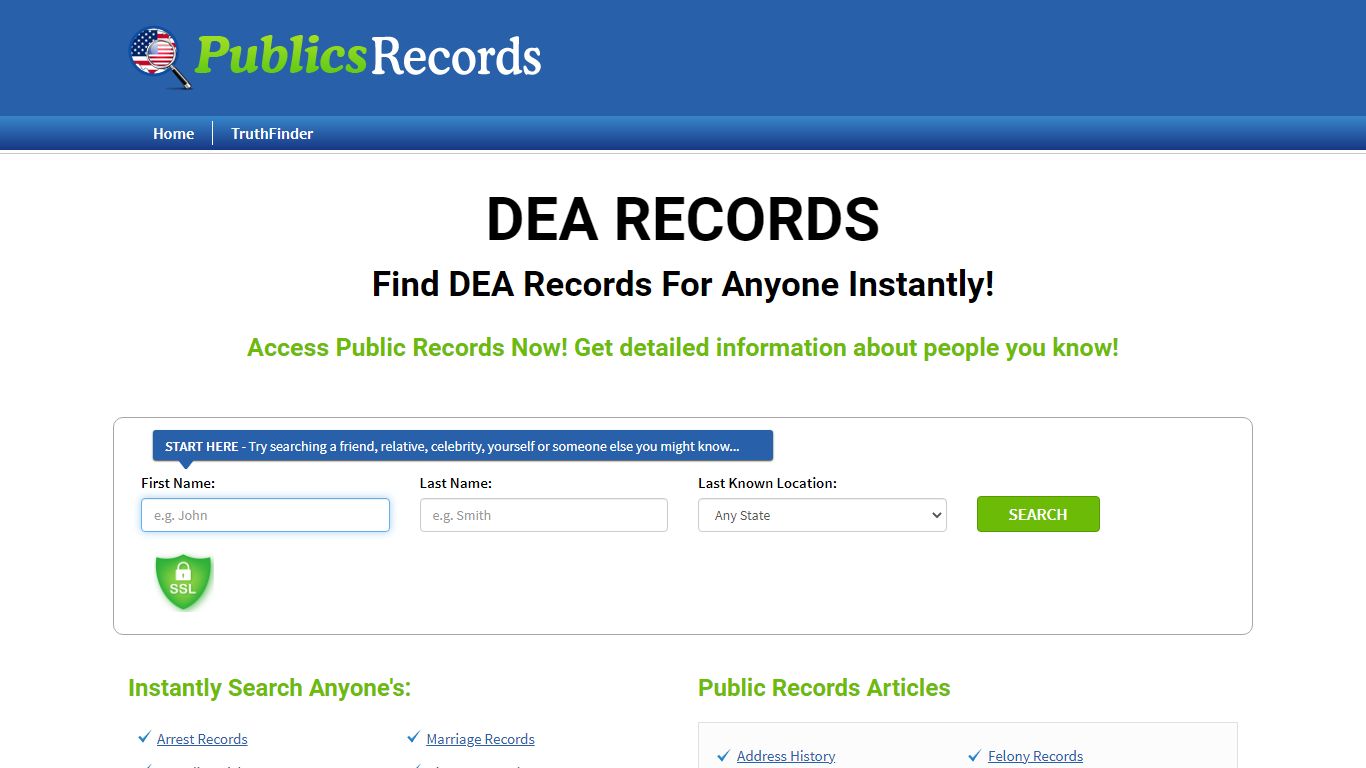 Find DEA Records For Anyone Instantly!